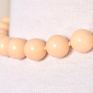 Chunky Peach Bead Vintage Necklace Cats Like Us