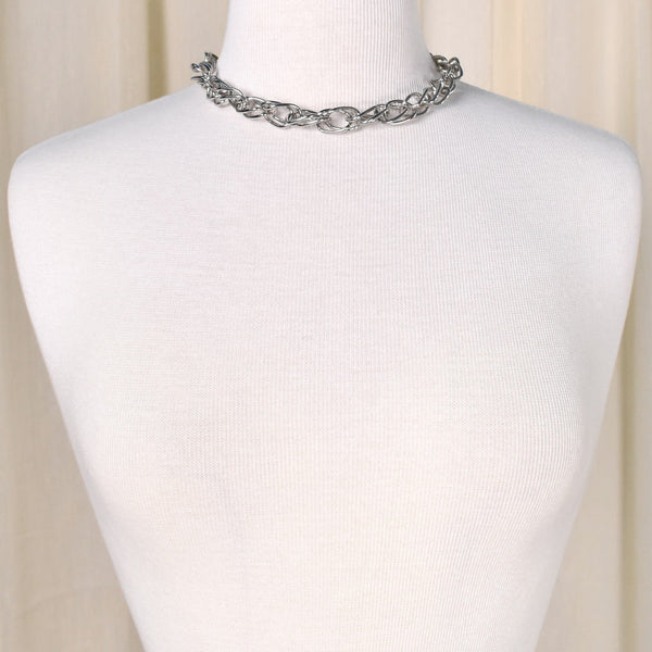 Chunky Silver Necklace Set Cats Like Us