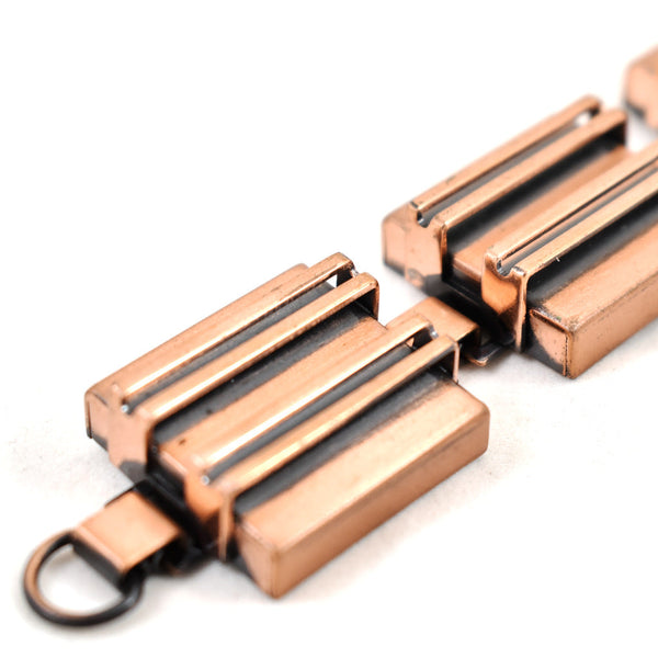 Copper Vintage Squares Bracelet Cats Like Us