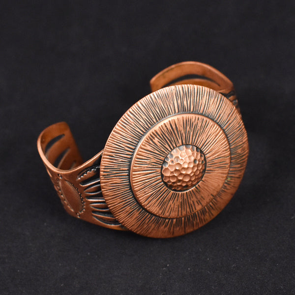 Copper Vintage Target Cuff Bracelet Cats Like Us