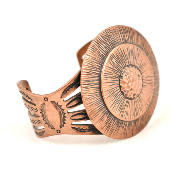 Copper Vintage Target Cuff Bracelet Cats Like Us