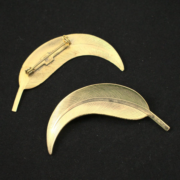 Curved Leaf Brooch Set Cats Like Us