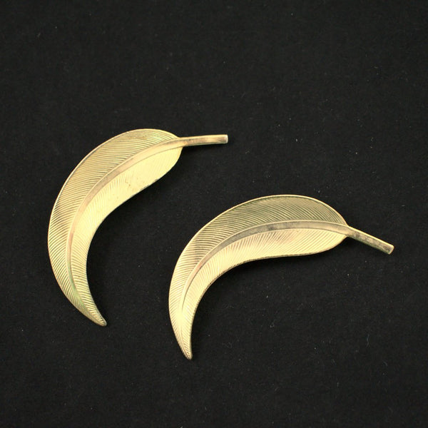 Curved Leaf Brooch Set Cats Like Us