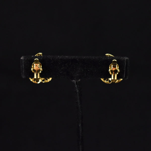 Lightweight Goldtone Heart Shaped Leaf Earrings