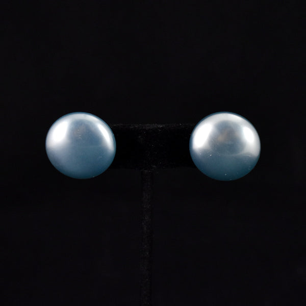 Light Blue Pearl Dot Earrings