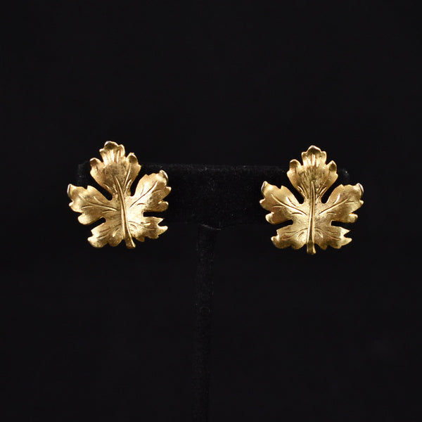 Lightweight Goldtone Maple Leaf Earrings