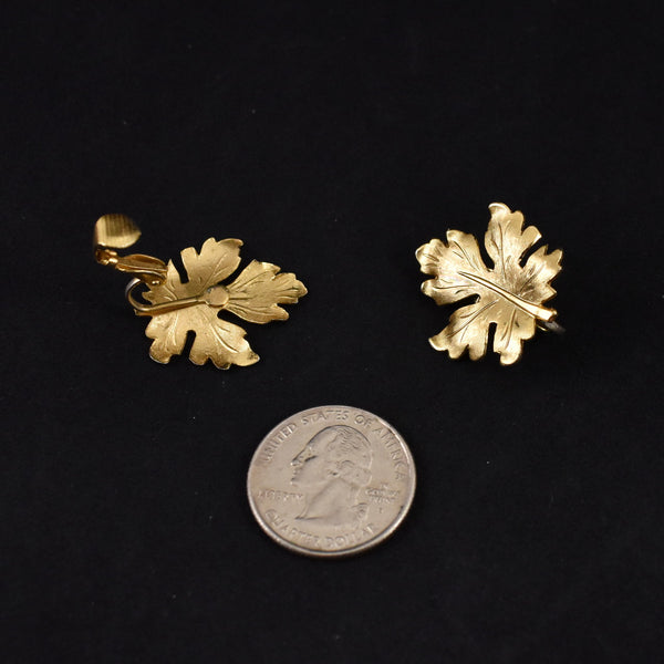 Lightweight Goldtone Maple Leaf Earrings