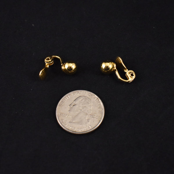 Monet Simple Gold Ball Earrings