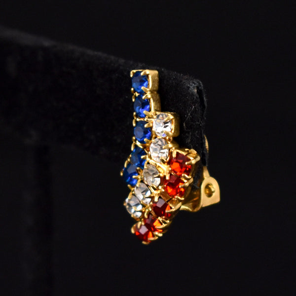 Red White & Blue Rhinestone Earrings