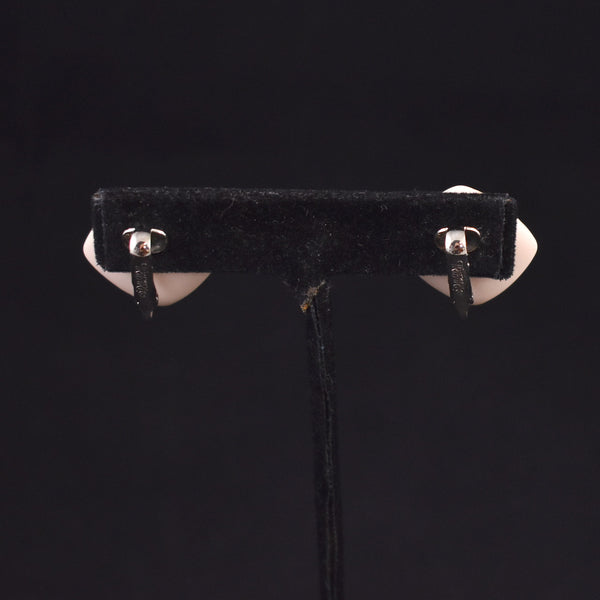 Trifari Cream Square Earrings