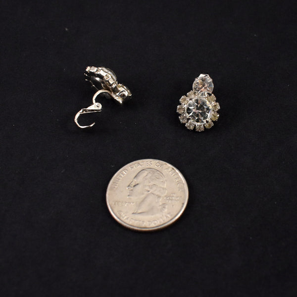 Simple Double Round Sparkly Earrings