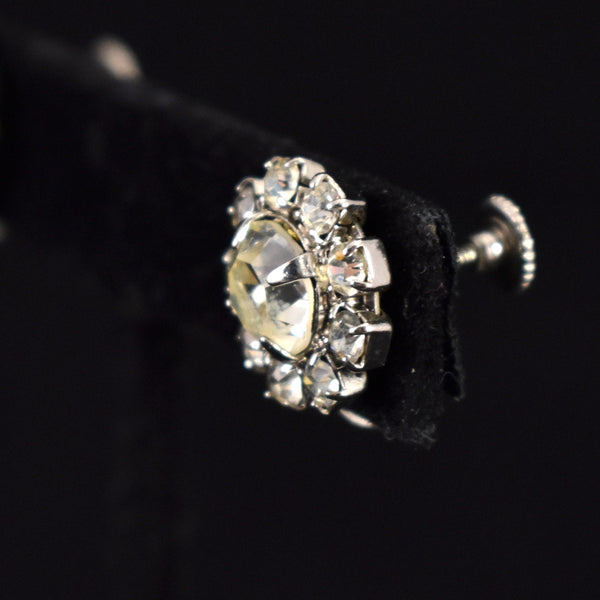 Simple Round Sparkly Rhinestone Earrings
