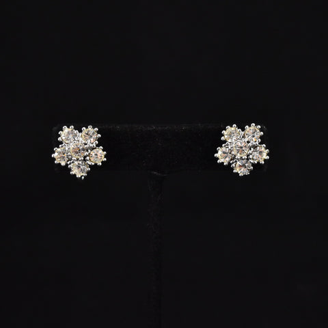Sparkly Rhinestone Flower Earrings