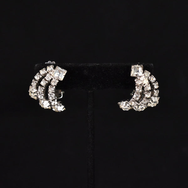 Sparkly Spray of Rhinestone Earrings