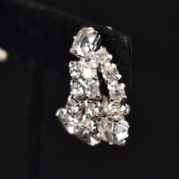 Sparkly Spray of Rhinestone Earrings