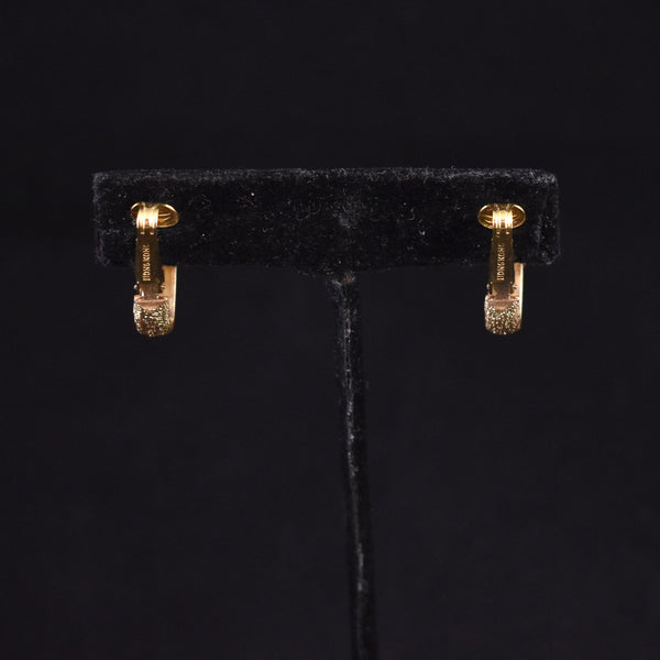 Gold Disco Hoop Earrings