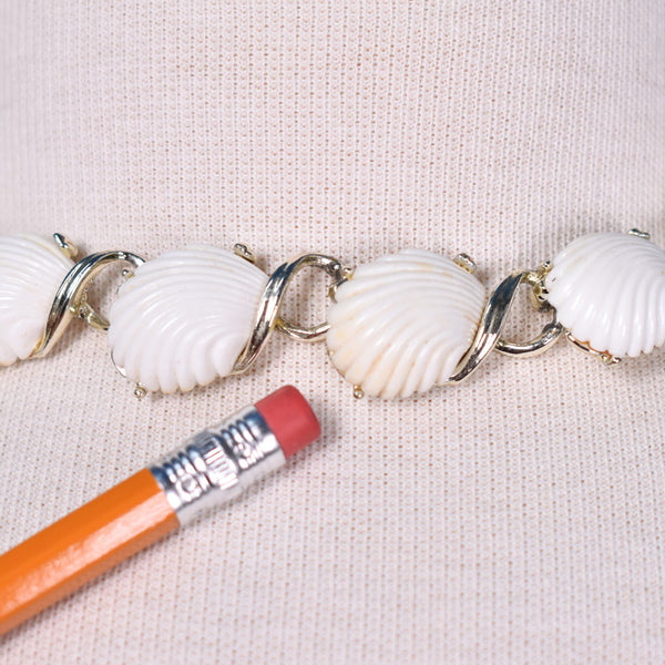 White Shell Thermoset Necklace