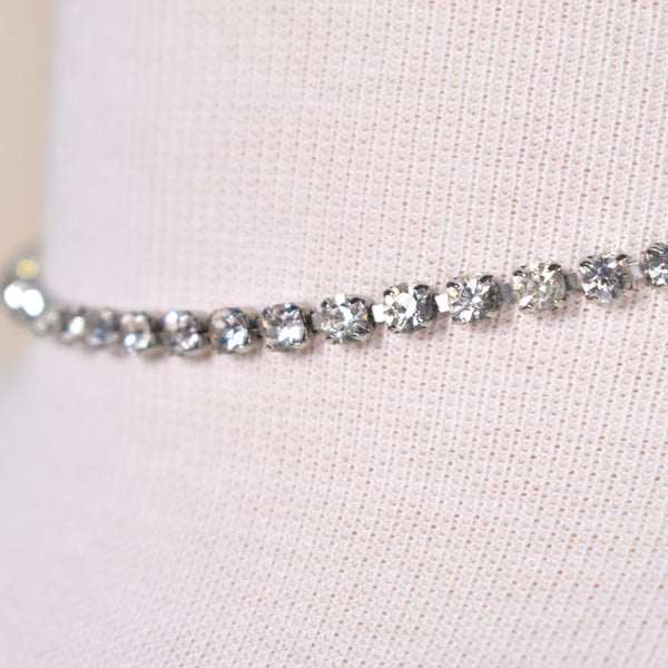 Coro Single Strand Rhinestone Necklace