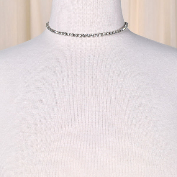 Coro Single Strand Rhinestone Necklace