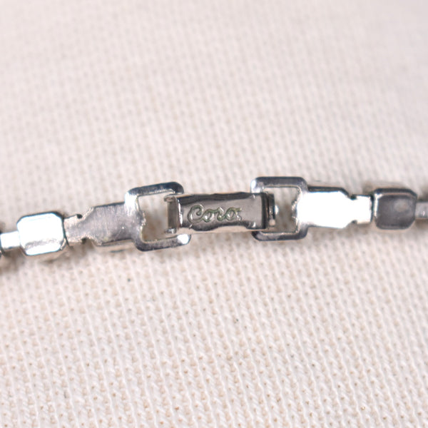 Coro Single Strand Rhinestone Necklace