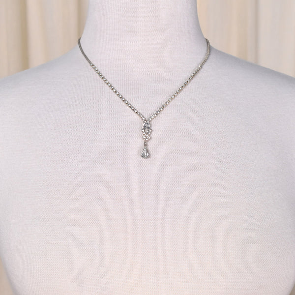 Rhinestone Teardrop Necklace