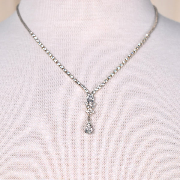 Rhinestone Teardrop Necklace