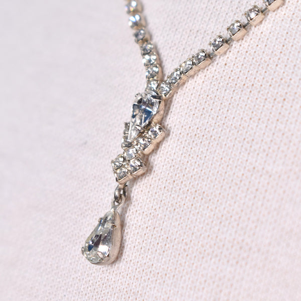 Rhinestone Teardrop Necklace