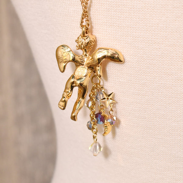 NIB Kirk's Folly Angel Cherub Pendant Necklace