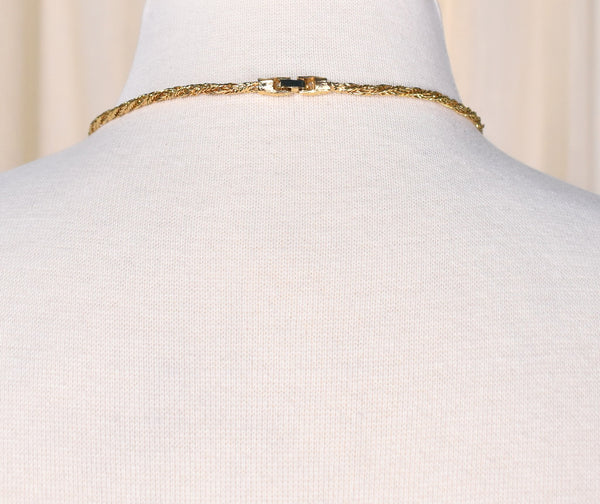 Long Shiny Gold Knotted Necklace