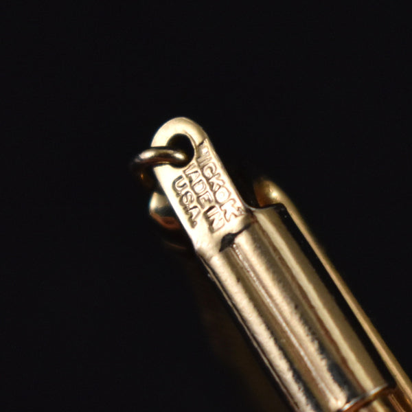 Oval Gold Tie Bar Slide with Chain