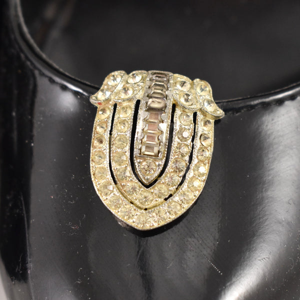 Deco Style Rhinestone Shoe Clips