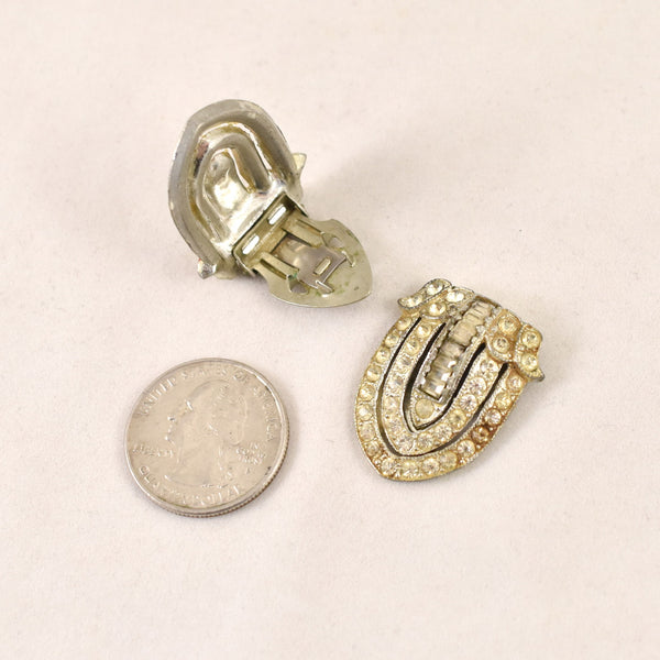 Deco Style Rhinestone Shoe Clips