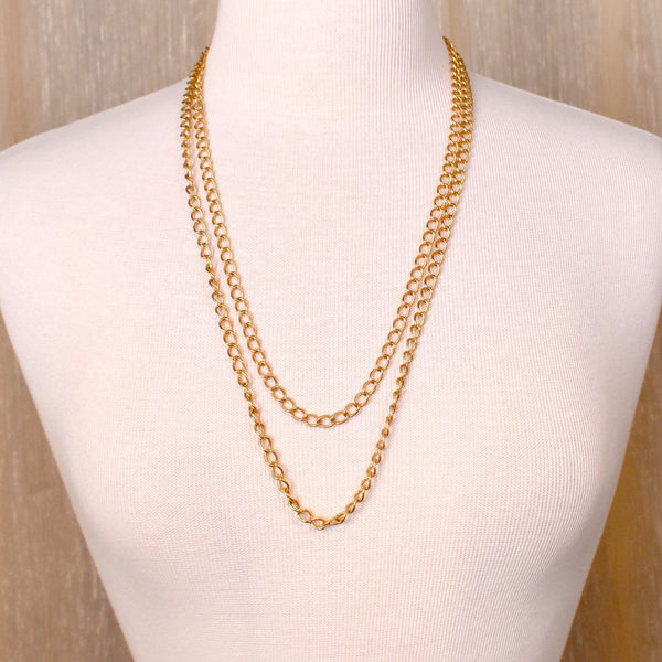 Vendome Extra Long Gold Chain Necklace