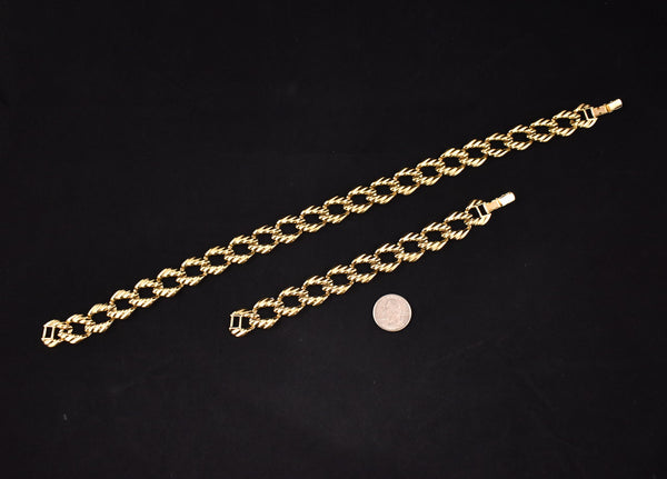 Napier Gold Chunky Necklace & Bracelet Set