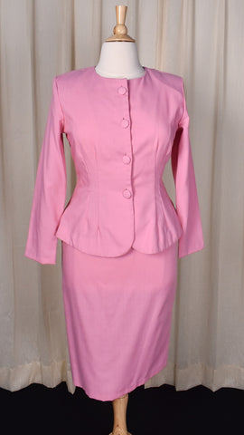 1940s Style Pink Skirt Suit