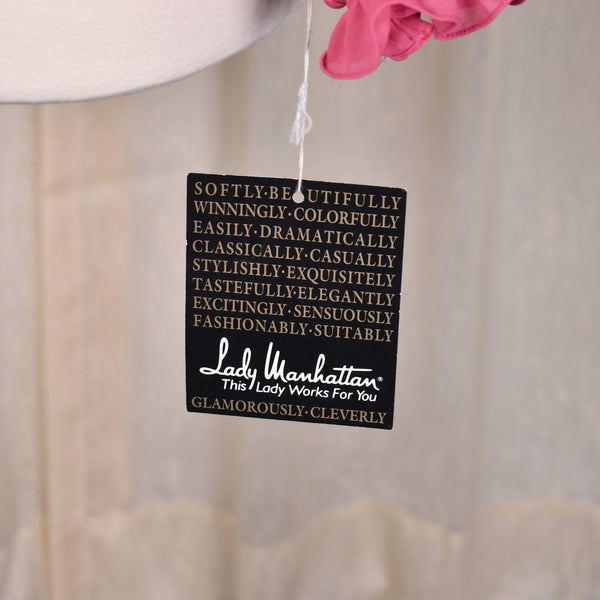 NWT 1980s Sheer Rose Asymmetrical Blouse