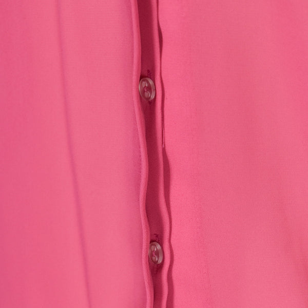 NWT 1980s Sheer Rose Asymmetrical Blouse