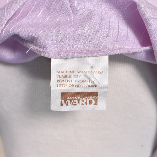 NWT 1940s Style Lavender Sheer Striped Bow Blouse