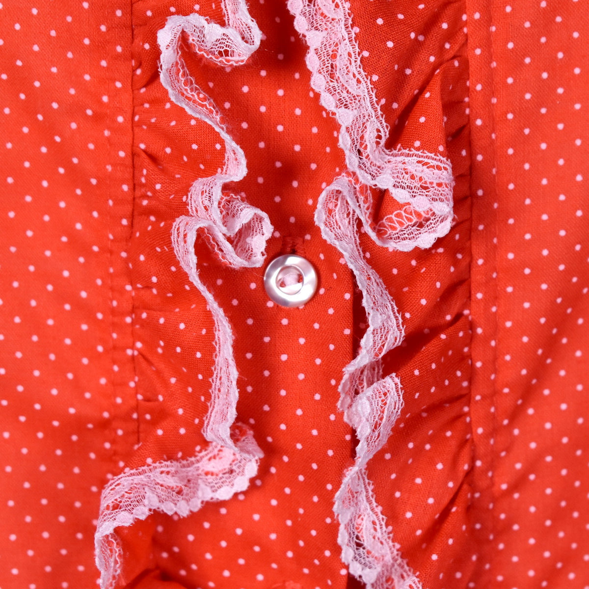 1980s Red & White Polka Dot Ruffle Blouse – Cats Like Us