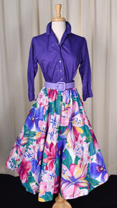 1950s Style Pink Floral Full Skirt