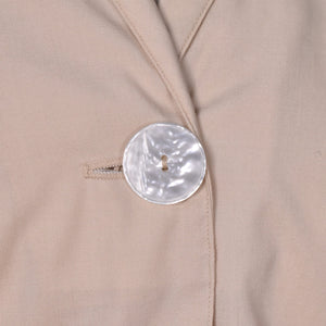 1960s Beige Large Button Blouse