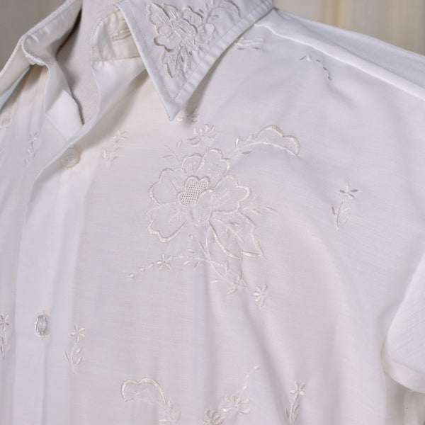 1960s Embroidered Floral Shirt