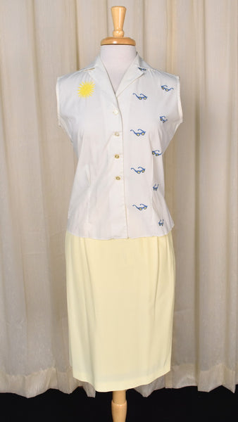 NWT 1950s Yellow Pencil Skirt