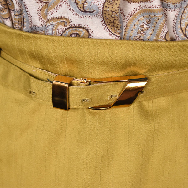 1960s Golden Stitches Pencil Skirt