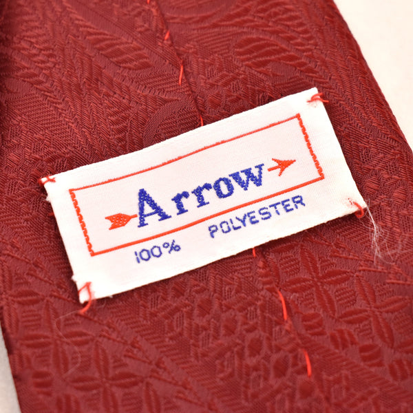 1960s Dark Red Clip On Tie