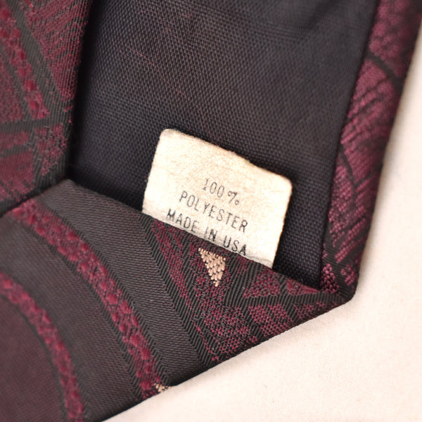 1990s Dark Purple Geometric Triangles Tie