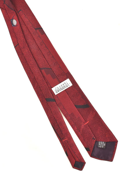 1990s Sci Fi Burgundy Tie