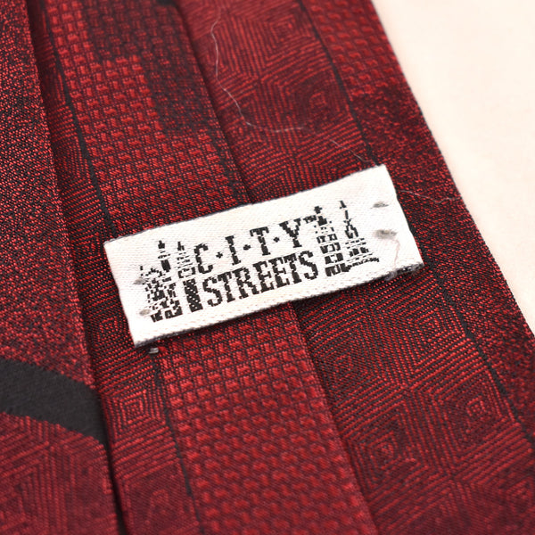 1990s Sci Fi Burgundy Tie