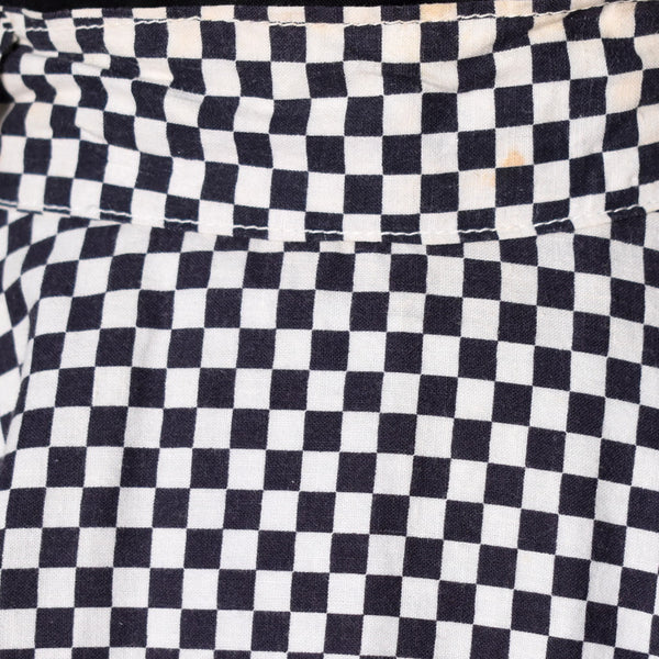 1950s Black & White Checkered Full Swing Skirt