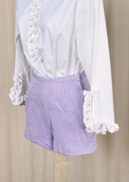 1950s Purple Striped Short Shorts